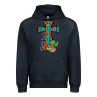 Navy aztec cactus cross Urban Hoodie - JahusDesignShop