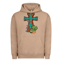 Pigment Burro aztec cactus cross Urban Hoodie - JahusDesignShop