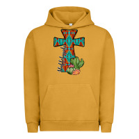 Pigment Peanut Butter aztec cactus cross Urban Hoodie - JahusDesignShop