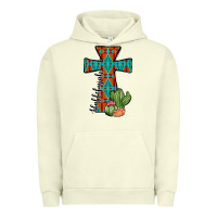 Pigment Pistachio aztec cactus cross Urban Hoodie - JahusDesignShop