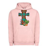 Pigment Salmon aztec cactus cross Urban Hoodie - JahusDesignShop