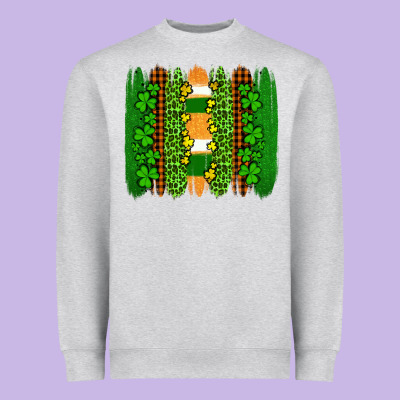St Patricks  Brushstrokes Heavyweight Sweatshirt Designed By Adodesignshop