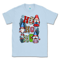 Dusty Blue ho ho ho gnomes Classic Tee - CowGirlArtShop