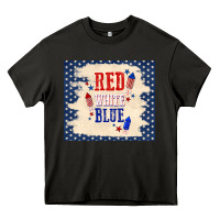 Asphalt red white blue Heavy Core Tee - TumblerDesignByShophia