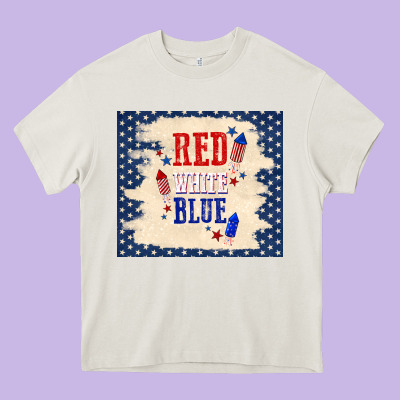 Red White Blue Heavy Core Tee Designed By Tumblerdesignbyshophia