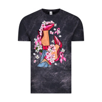 Cloud Black Cancer high heels Breast Cancer Vintage Tee - FaDigitalArtStudio