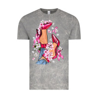 Cloud Rock Cancer high heels Breast Cancer Vintage Tee - FaDigitalArtStudio