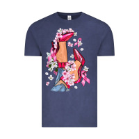 Vintage Denim Cancer high heels Breast Cancer Vintage Tee - FaDigitalArtStudio