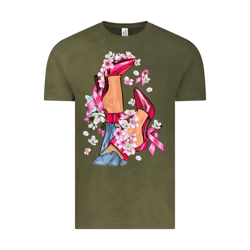 Cancer High Heels Breast Cancer Vintage Tee by FaDigitalArtStudio | Teevron