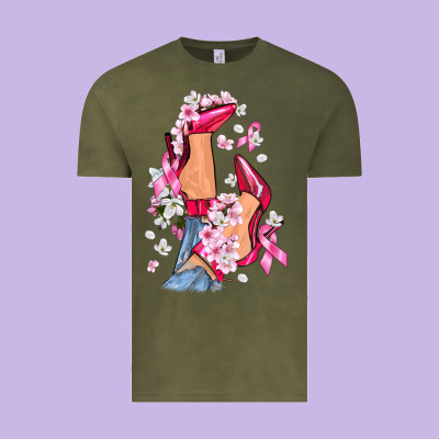 Cancer High Heels Breast Cancer Vintage Tee Designed By Fadigitalartstudio