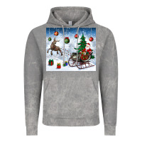 Cloud Rock christmas santa deer and presents Vintage Hoodie - BundleAndBundleShop