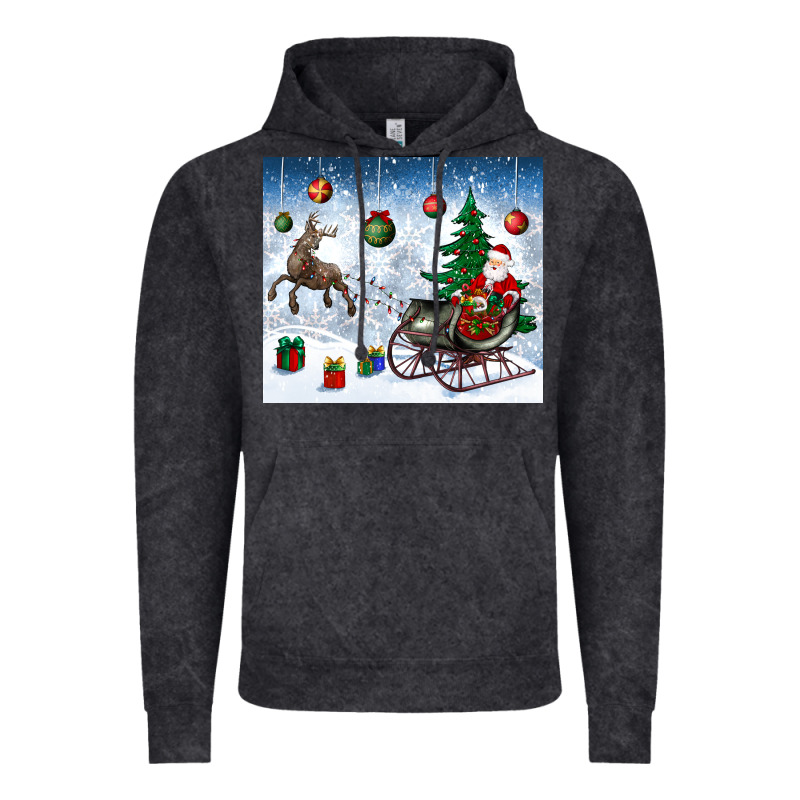 Christmas Santa Deer And Presents Vintage Hoodie by BundleAndBundleShop | Teevron