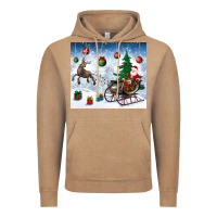 Vintage Coffee christmas santa deer and presents Vintage Hoodie - BundleAndBundleShop