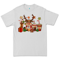 Dove Grey reindeer coffe cups christmas Premium Tee - CowGirlArtShop