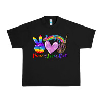 Black Peace love rock Urban Heavy Tee - FaDigitalArtStudio