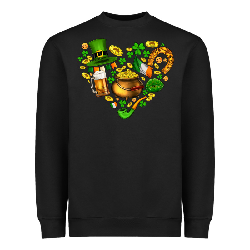 St Patricks Heart Heavyweight Sweatshirt by AdoDesignShop | Teevron