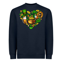 Navy St Patricks heart Heavyweight Sweatshirt - AdoDesignShop