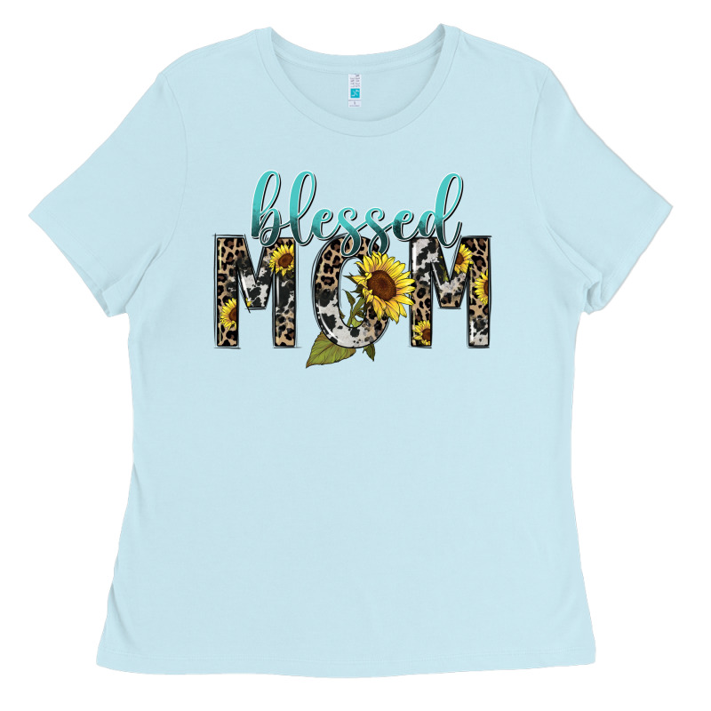 Blessed Mom Sunflower Mother's Day Ladies Tee by HowdyJamesFarm | Teevron