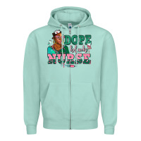 Seafoam afro  nurse dope black Zipper Hoodie - AdoDesignShop