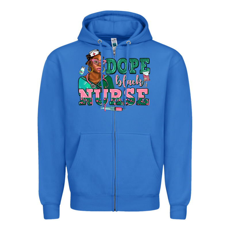 Afro  Nurse Dope Black Zipper Hoodie by AdoDesignShop | Teevron