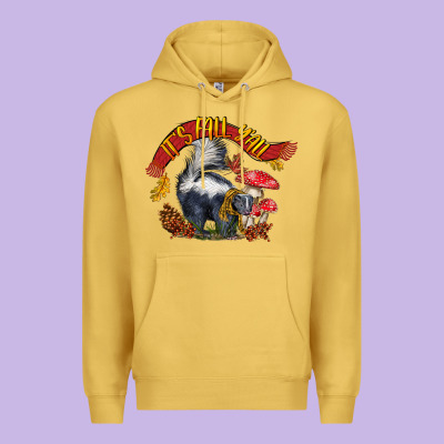 It's Fall Y'all Skunk Premium Hoodie Designed By Lillyallendesigns