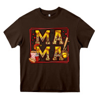 Chocolate Brown softball mama Heavy Core Tee - Jasminsmagicworld