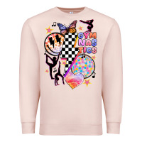 Pale Pink retro gymnastics Premium Sweatshirt - JahusDesignShop