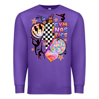 Purple retro gymnastics Premium Sweatshirt - JahusDesignShop