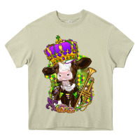 Mossy Mardi Gras Cow Heavy Core Tee - HowdyJamesFarm