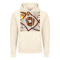 Vintage Artic baseball glove and bat seamless pattern Vintage Hoodie - BundleAndBundleShop