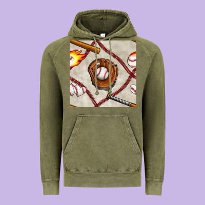 Baseball Glove And Bat Seamless Pattern Vintage Hoodie Designed By Bundleandbundleshop