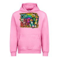 Fuchsia Pink life is better in flip flops Urban Hoodie - JahusDesignShop