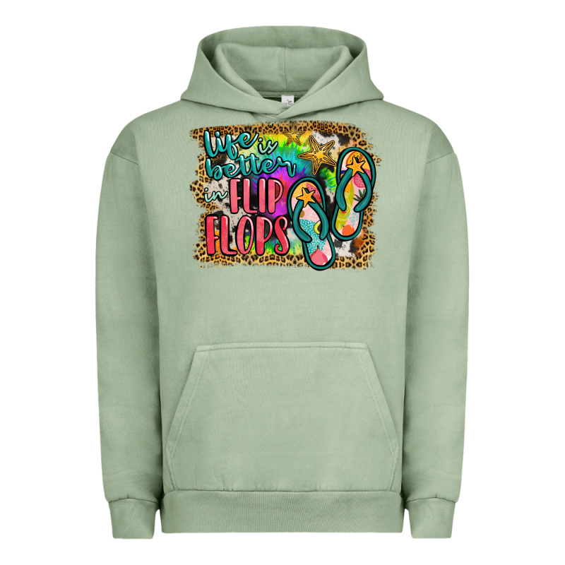 Life Is Better In Flip Flops Urban Hoodie by JahusDesignShop | Teevron