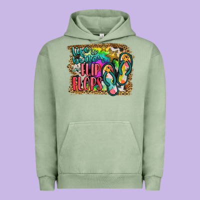 Life Is Better In Flip Flops Urban Hoodie Designed By Jahusdesignshop
