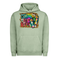 Pigment Oil Green life is better in flip flops Urban Hoodie - JahusDesignShop