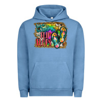 Pigment Pebble Blue life is better in flip flops Urban Hoodie - JahusDesignShop