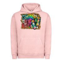 Pigment Salmon life is better in flip flops Urban Hoodie - JahusDesignShop