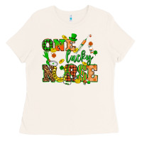 Bone St. Patricks Day one lucky nurse Ladies Tee - HowdyJamesFarm