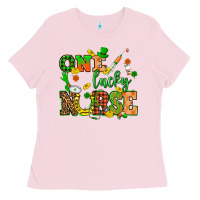 Bubblegum Pink St. Patricks Day one lucky nurse Ladies Tee - HowdyJamesFarm