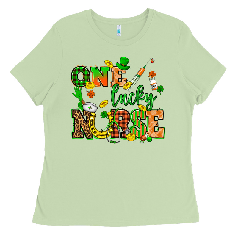 St. Patricks Day One Lucky Nurse Ladies Tee by HowdyJamesFarm | Teevron