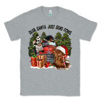 Heather Grey dear santa just send cows Classic Tee - CowGirlArtShop