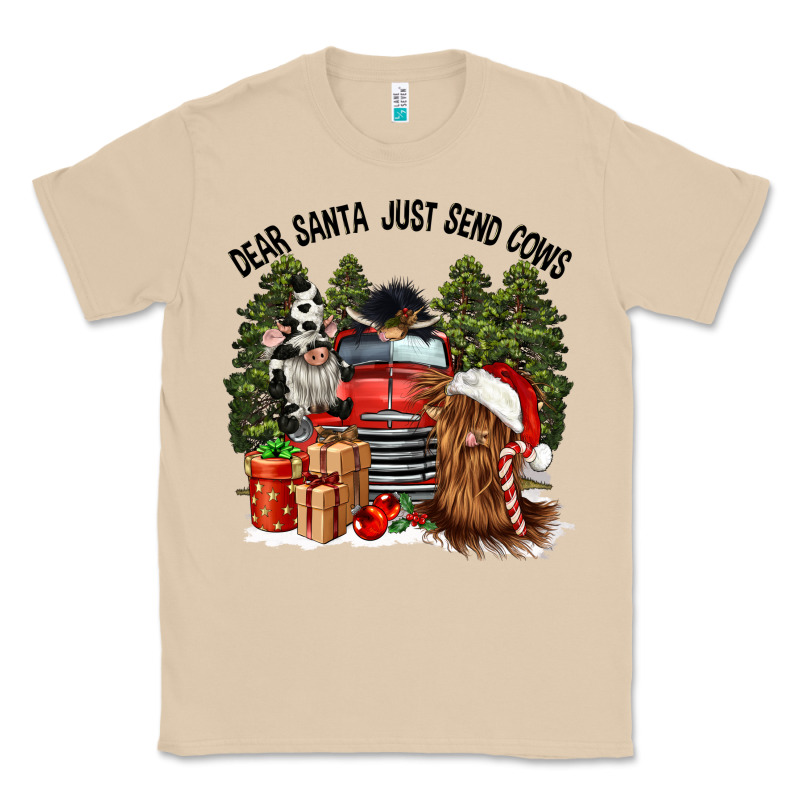 Dear Santa Just Send Cows Classic Tee by CowGirlArtShop | Teevron