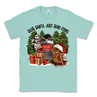 Seafoam dear santa just send cows Classic Tee - CowGirlArtShop