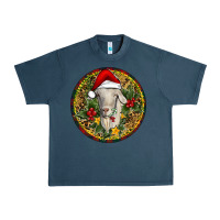 Midnight Navy Christmas Goat Urban Heavy Tee - RanaPortraitStore