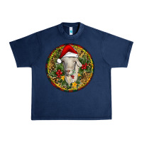 Navy Christmas Goat Urban Heavy Tee - RanaPortraitStore