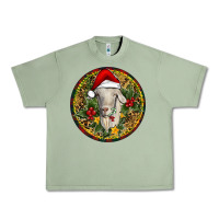 Oil Green Christmas Goat Urban Heavy Tee - RanaPortraitStore