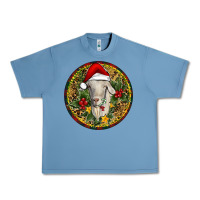 Pebble Blue Christmas Goat Urban Heavy Tee - RanaPortraitStore