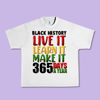Black History Live It Urban Heavy Tee Designed By Fadigitalartstudio
