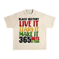 Sandshell black history live it Urban Heavy Tee - FaDigitalArtStudio