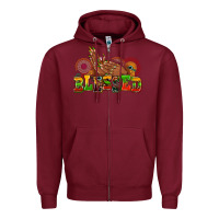Burgundy blessed afro woman hands Zipper Hoodie - AdoDesignShop